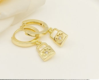 Arete Chapa de Oro COA1328-1