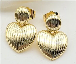 Aretes Chapa de Oro COA1612-1