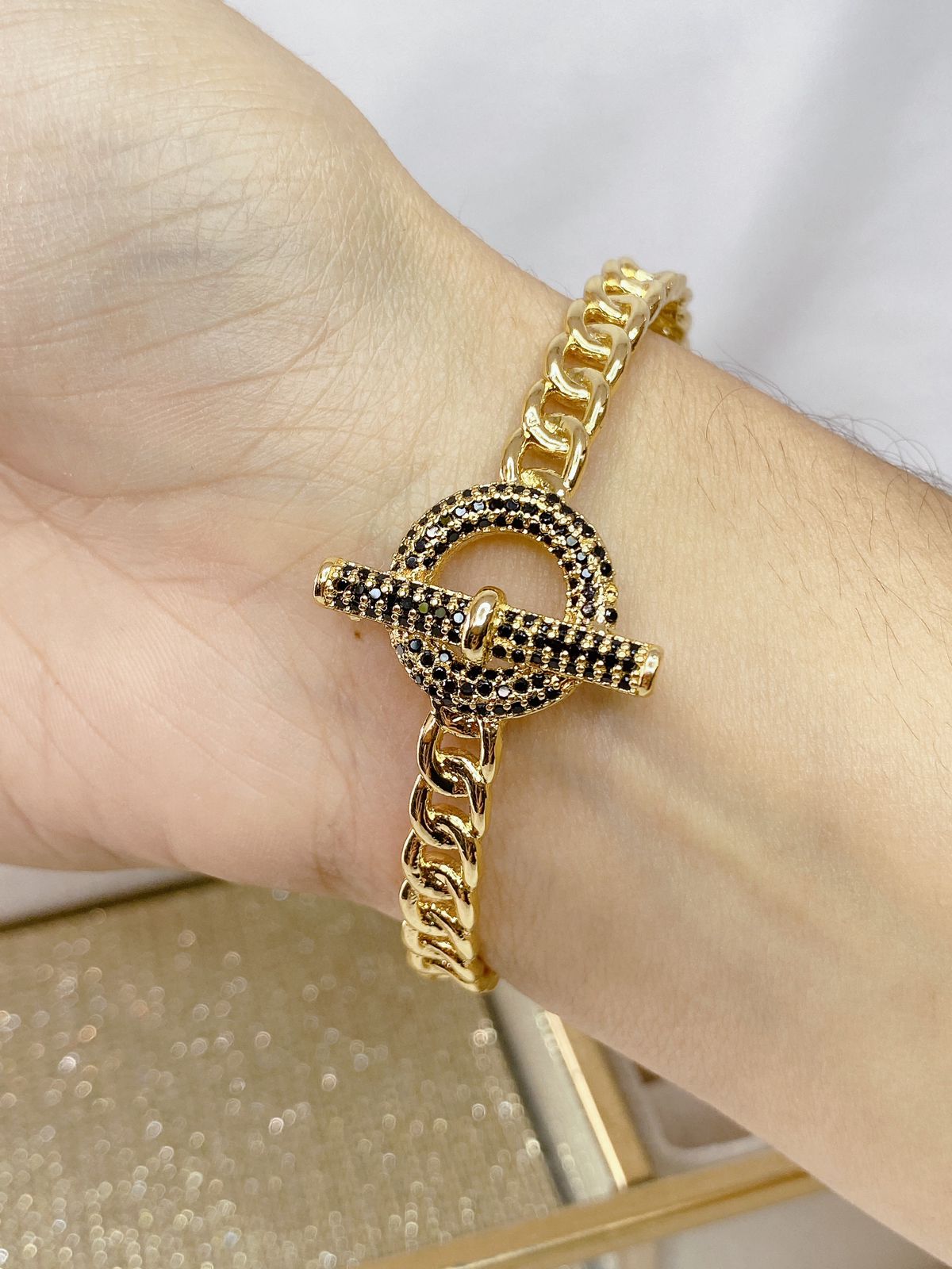 Pulsera Chapa de Oro COP526-1